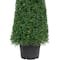 3ft. Pre-Lit Artificial Boxwood Cone Topiary Tree with Round Pot, Clear Lights